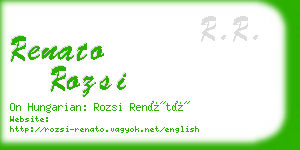 renato rozsi business card
